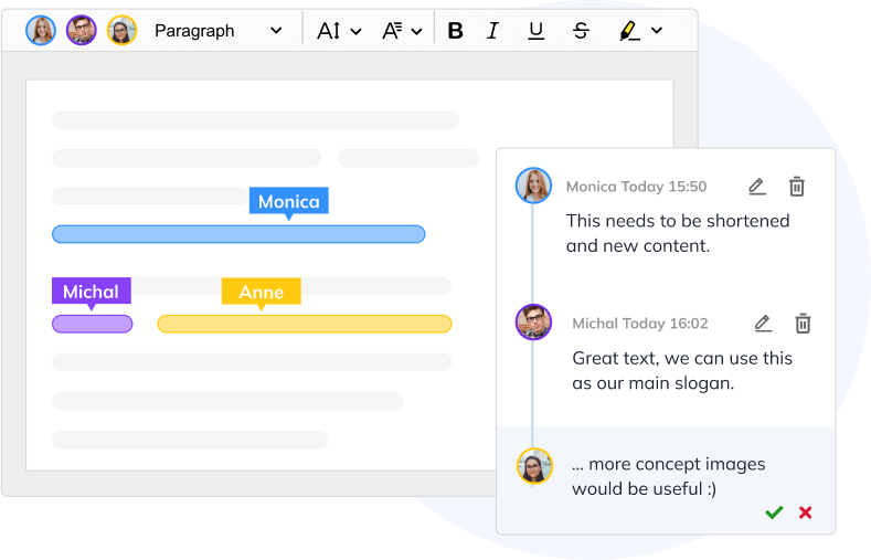 Collaborative text editor