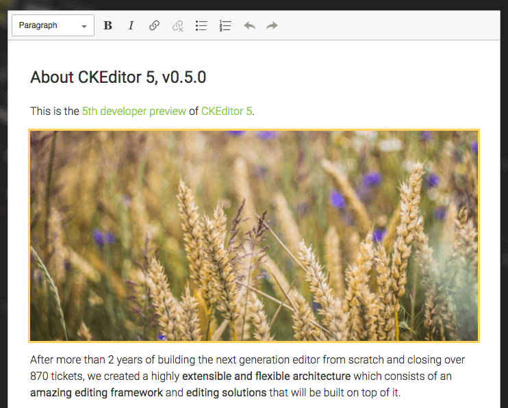 Image feature in CKEditor 5