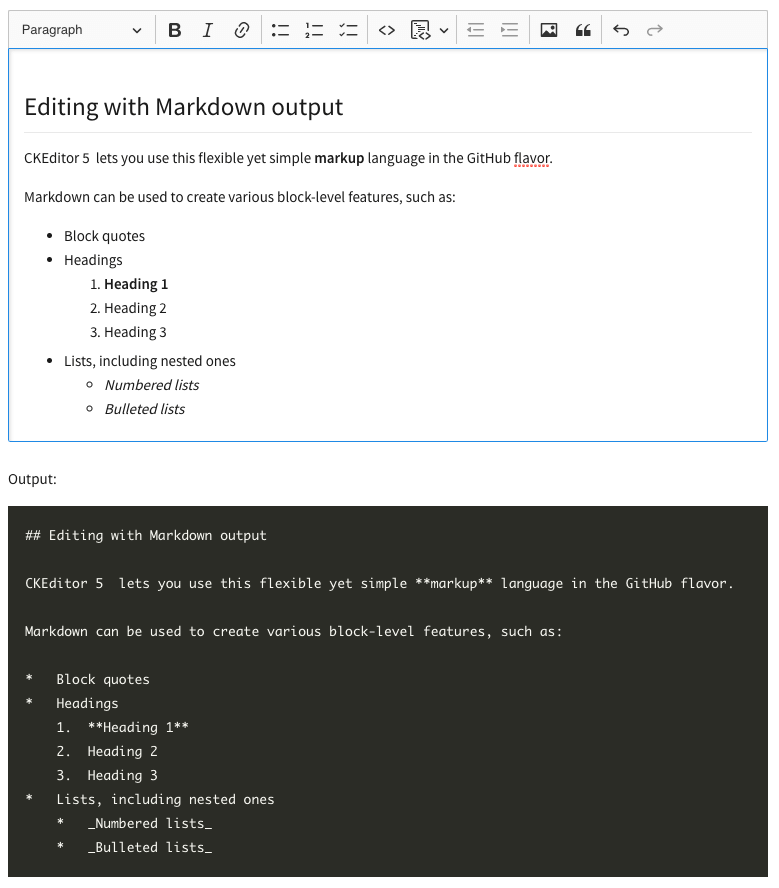 Markdown markup language difference