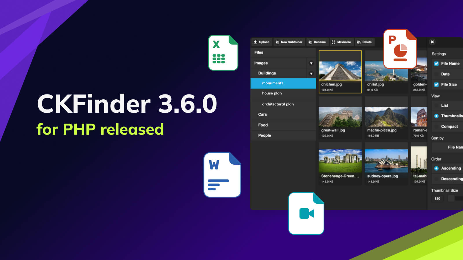 CKFinder 3.6.0 for PHP released