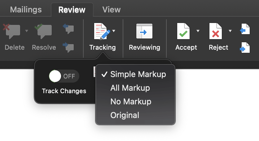 word for mac review function changed reviewer colors