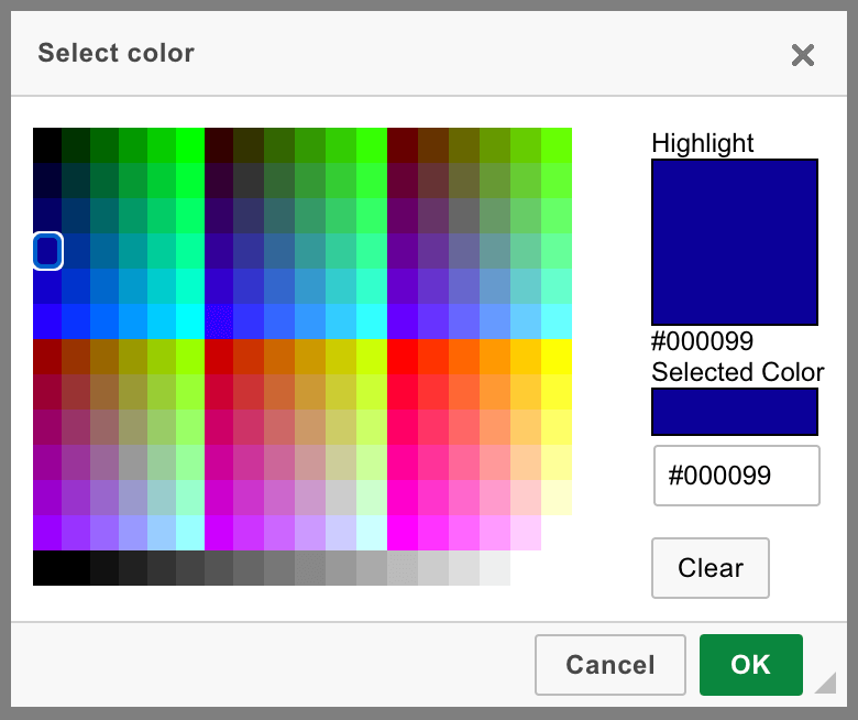 Editing Color Configuration