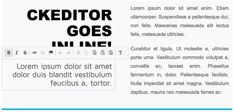 Ckeditor 4. Inline Editor. What is ckeditor. Editorial examples.