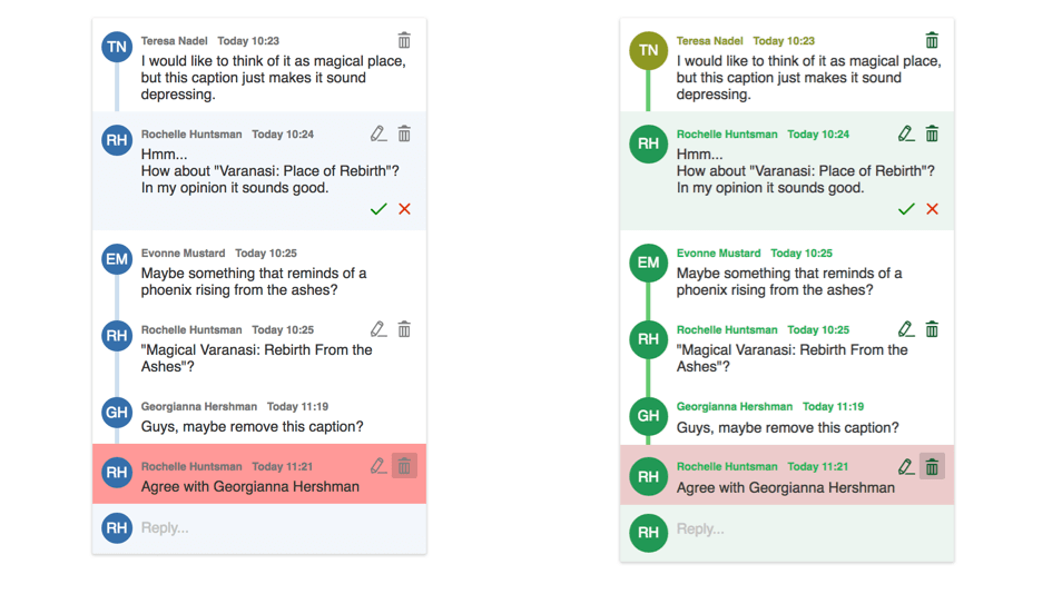 Custom CSS Variables in comments added to the document created in CKEditor 5 WYSIWYG editor.
