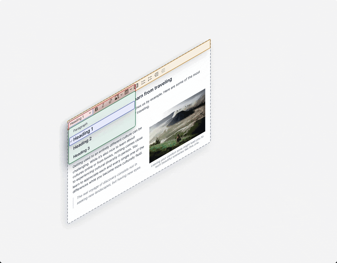The animation showing the focus layers used during navigation.